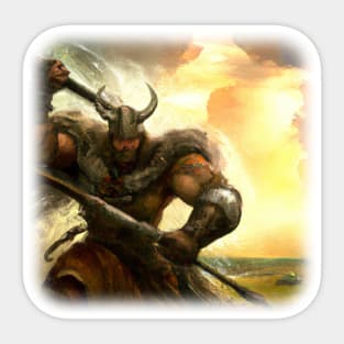 Viking warrior going to war Sticker